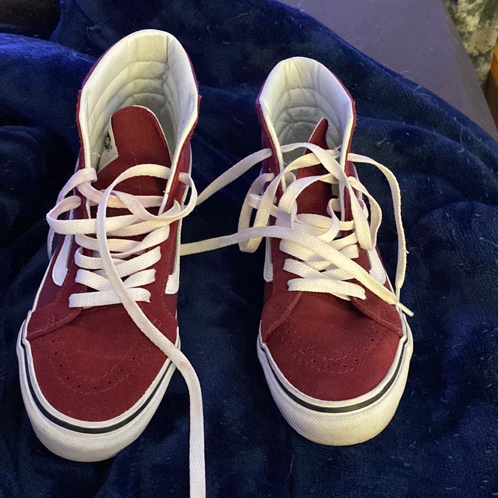 Vans burgundy size 4.5 mens womens 6